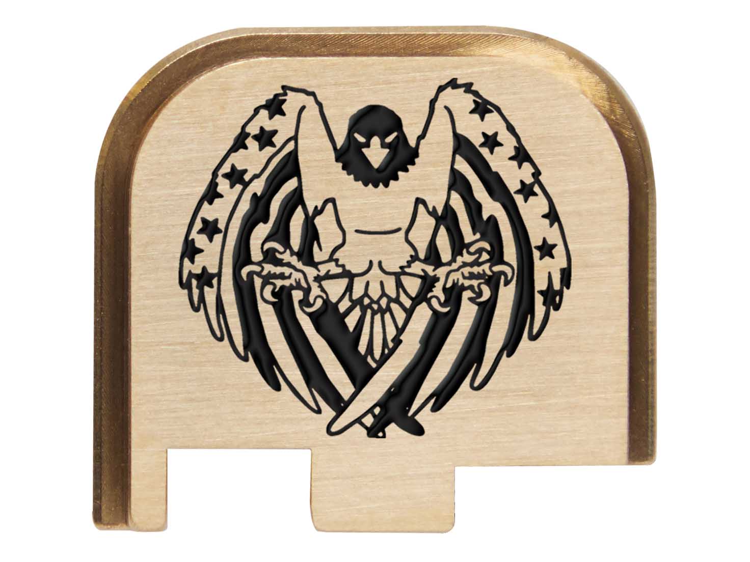 NDZ Brass Glock 43 43X 48 Slide Cover Back Plate Engraved Black | eBay
